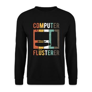 Computerflüsterer Programm Entwickler - Unisex Pullover - Schwarz - Vorne - Alina (178cm) & Michal (187cm)