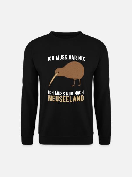 Ich Muss Nur Nach Neuseeland - Unisex Pullover - Schwarz