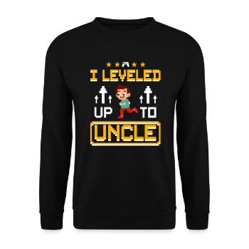 J'ai nivelé mon oncle - Sweat-shirt Unisexe - noir - Devant - Alina (178cm) & Michal (187cm)