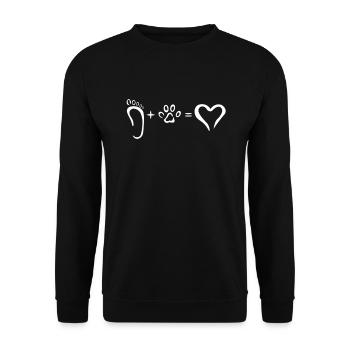 Dog Paw And Footprint | Barefoot walker - Unisex Sweatshirt - black - Front - Alina (178cm) & Michal (187cm)