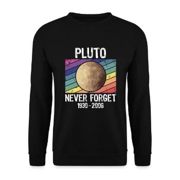 Pluto Never Forget 1930 - 2006 - Unisex Sweatshirt - black - Front - Alina (178cm) & Michal (187cm)