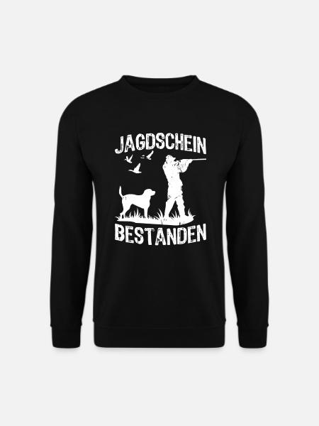Jagdschein Bestanden Wildschwein Jäger Jagdprüfung - Unisex Pullover - Schwarz