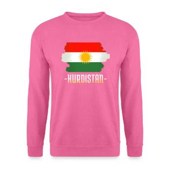Drapeau du Kurdistan Son cadeau Biji Kurdes - Sweat-shirt Unisexe - rose - Devant