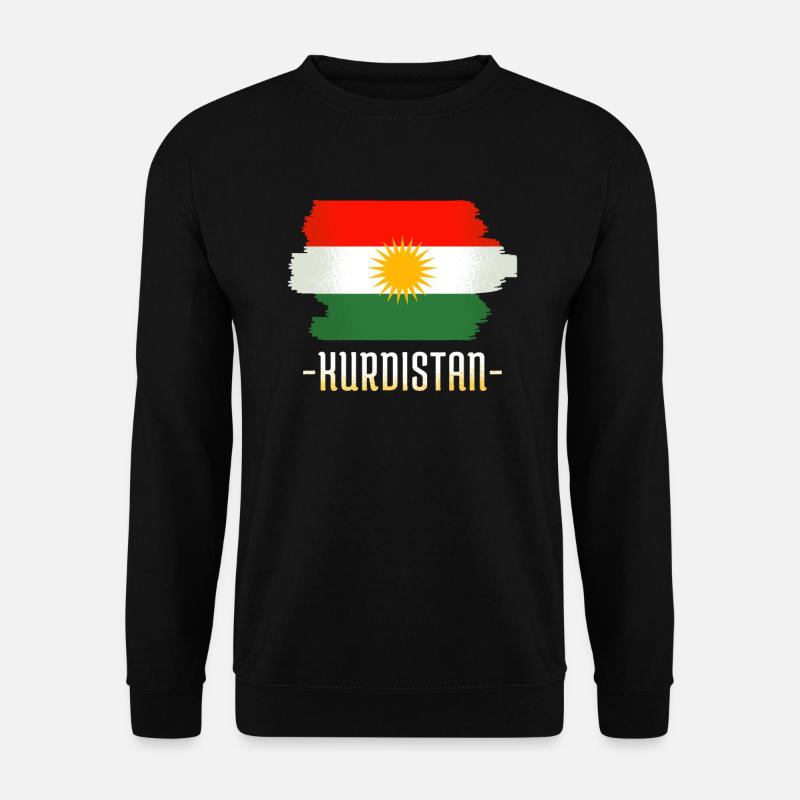 Drapeau du Kurdistan Son cadeau Biji Kurdes - Sweat-shirt Unisexe - noir