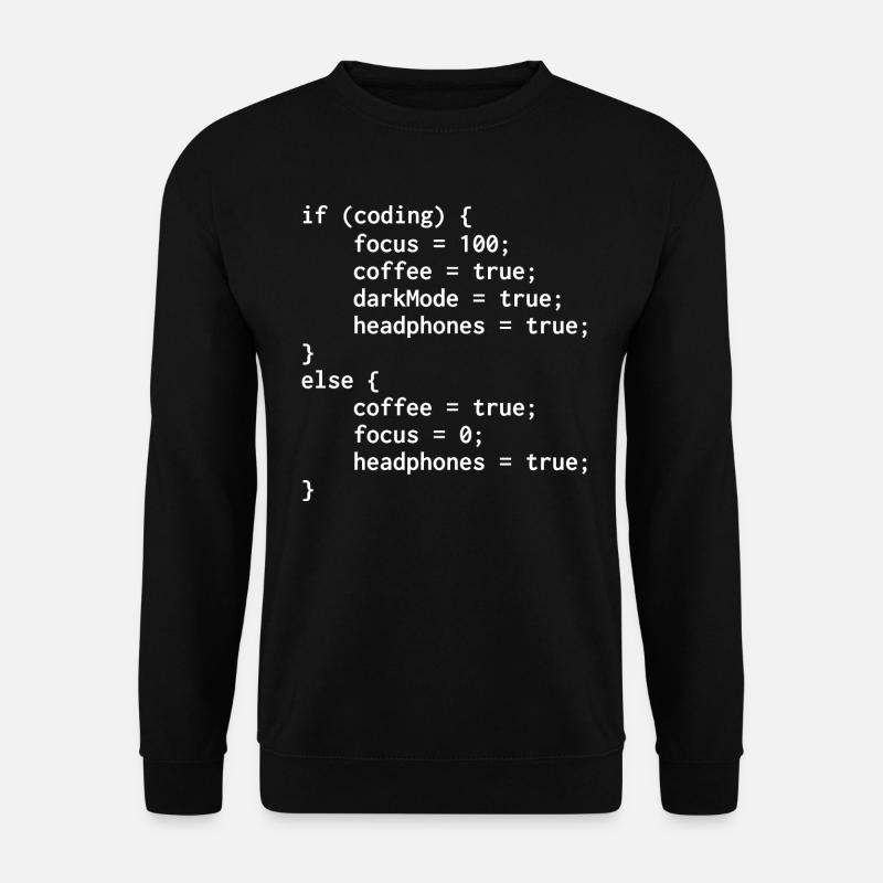 Programmierer-Else-Code - Unisex Pullover - Schwarz
