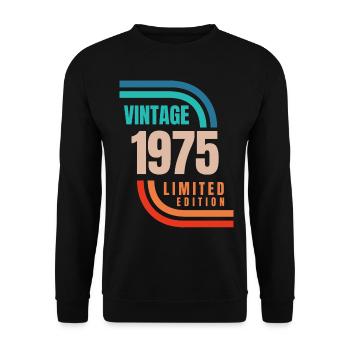 édition limitée millésime 1975 - Sweat-shirt Unisexe - noir - Devant - Alina (178cm) & Michal (187cm)