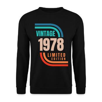 vintage 1978 limited edition - Unisex Sweatshirt - black - Front - Alina (178cm) & Michal (187cm)