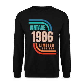 Édition limitée Millésime 1986 - Sweat-shirt Unisexe - noir - Devant - Alina (178cm) & Michal (187cm)