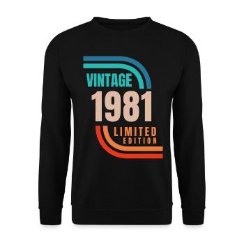 Édition limitée Millésime 1981 - Sweat-shirt Unisexe - noir - Devant - Alina (178cm) & Michal (187cm)