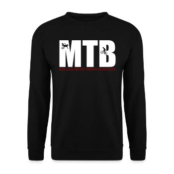 MOUNTAINBIKE ( MTB ) - BIS DAS NICHT MEHR SCHOCKT - Unisex Pullover - Schwarz - Vorne - Alina (178cm) & Michal (187cm)