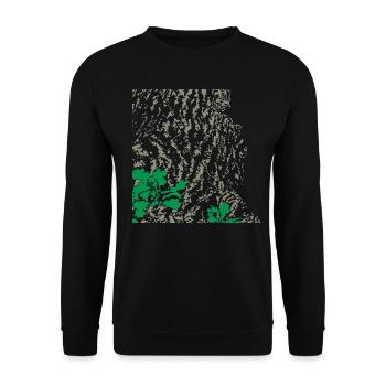 Eiche Eichenbaum Rinde - Unisex Pullover - Schwarz - Vorne - Alina (178cm) & Michal (187cm)