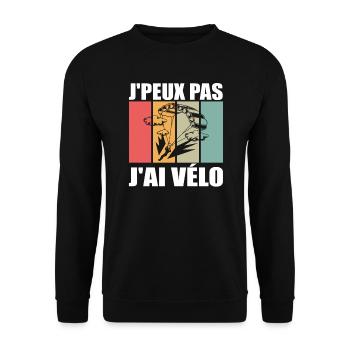 J'Peux Pas J'ai Parachute Idée Cadeau Parachutiste - Sweat-shirt Unisexe - noir - Devant - Alina (178cm) & Michal (187cm)