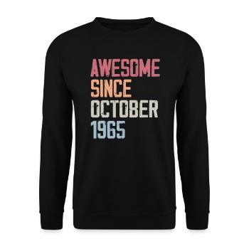 Bogosse geboren im Oktober 1965 - Fête d'anniversair - Unisex Pullover - Schwarz - Vorne - Alina (178cm) & Michal (187cm)