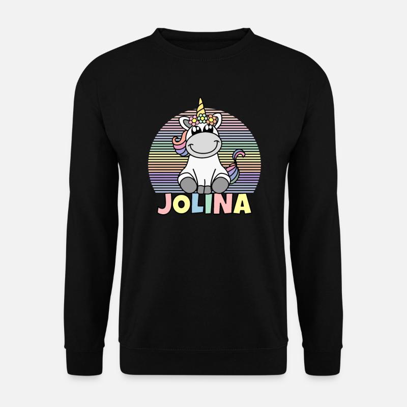 Jolina Einhorn Name - Unisex Pullover - Schwarz
