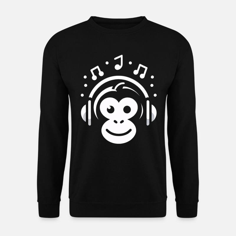 Joyful Monkey Tune - Unisex Sweatshirt - black