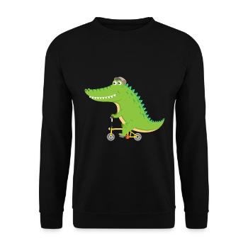 Crocodile - Crocodile - Cadeau d'anniversaire pour enfants - Sweat-shirt Unisexe - noir - Devant - Alina (178cm) & Michal (187cm)