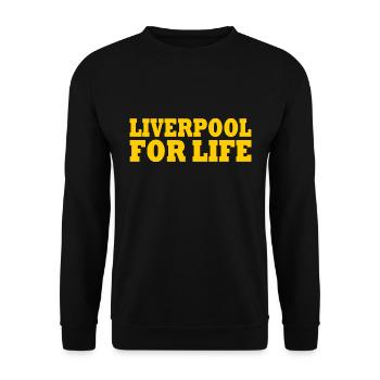 Liverpool for life - Unisex Pullover - Schwarz - Vorne - Alina (178cm) & Michal (187cm)