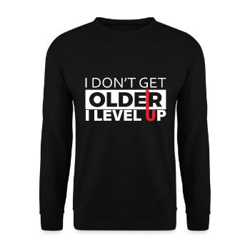 I Don't Get Older I Level Up - Gaming Quote - Unisex Sweatshirt - black - Front - Alina (178cm) & Michal (187cm)