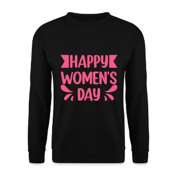 Joyeuse Journée de la Femme - Sweat-shirt Unisexe - noir - Devant - Alina (178cm) & Michal (187cm)
