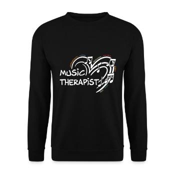 Musicothérapeute Appréciation Musicien de musique - Sweat-shirt Unisexe - noir - Devant - Alina (178cm) & Michal (187cm)