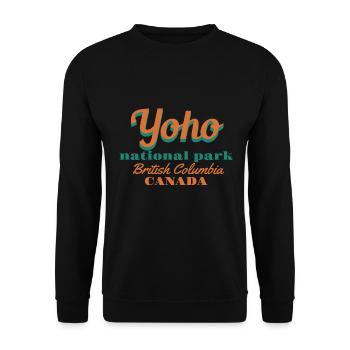 Jasper Nationalpark British Columia Kanada - Unisex Pullover - Schwarz - Vorne - Alina (178cm) & Michal (187cm)