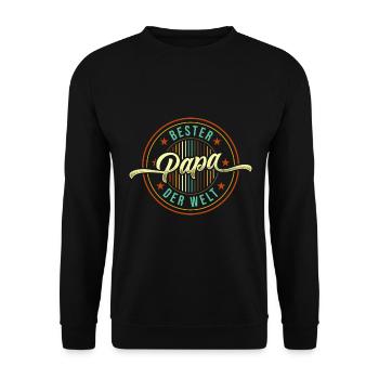 Bester Papa Der Welt Bester Papa - Unisex Pullover - Schwarz - Vorne - Alina (178cm) & Michal (187cm)