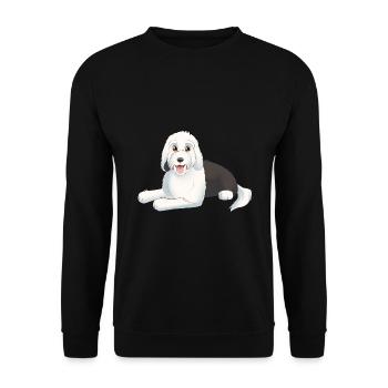 Old English Sheepdog - Bobtail - Sweat-shirt Unisexe - noir - Devant - Alina (178cm) & Michal (187cm)