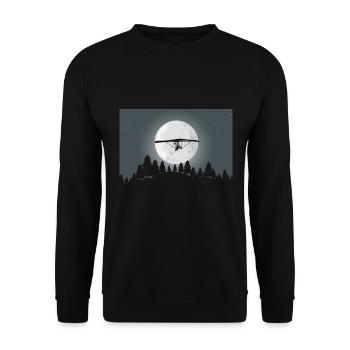 Hanggleiter Drachenflieger Deltasegler - Unisex Pullover - Schwarz - Vorne - Alina (178cm) & Michal (187cm)