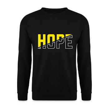 Hope - Unisex Sweatshirt - black - Front - Alina (178cm) & Michal (187cm)