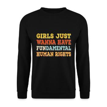 Les filles veulent juste avoir des droits humains fondamentaux - Sweat-shirt Unisexe - noir - Devant - Alina (178cm) & Michal (187cm)