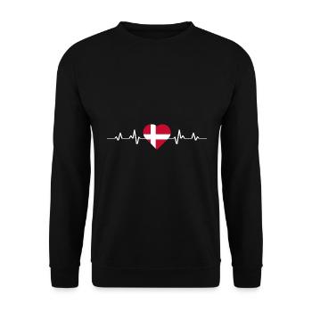 Denmark flag - Unisex Sweatshirt - black - Front - Alina (178cm) & Michal (187cm)