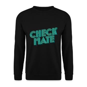 Schach Schachmatt Schachzüge Schachspieler - Unisex Pullover - Schwarz - Vorne - Alina (178cm) & Michal (187cm)
