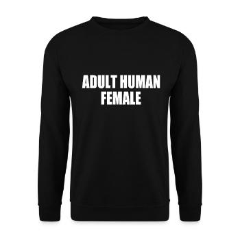 Adult human female - Sweat-shirt Unisexe - noir - Devant - Alina (178cm) & Michal (187cm)