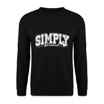 Bénissez simplement Inspirant Reconnaissant Positif - Sweat-shirt Unisexe - noir - Devant - Alina (178cm) & Michal (187cm)