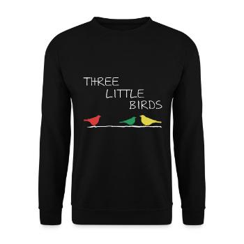 Three Little Birds Afrika Musik Reggae Rasta - Unisex Pullover - Schwarz - Vorne - Alina (178cm) & Michal (187cm)