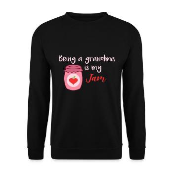 Grandmother Mother's Day Being A Grandma Is My Jam - Unisex Sweatshirt - black - Front - Alina (178cm) & Michal (187cm)