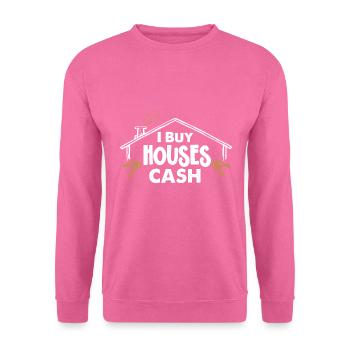J’achète des maisons au comptant Investisseur immobilier - Sweat-shirt Unisexe - rose - Devant