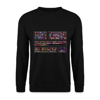 Internationale Weltflaggen - Flaggen Der Länder - Unisex Pullover - Schwarz - Vorne - Alina (178cm) & Michal (187cm)