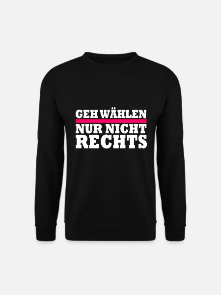 GEH WÄHLEN - Unisex Pullover - Schwarz