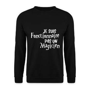 Humorous civil servant civil servant - Unisex Sweatshirt - black - Front - Alina (178cm) & Michal (187cm)