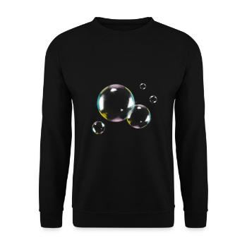Seifenblase, Soap Bubble, Art, Color, Vintage - Unisex Sweatshirt - black - Front - Alina (178cm) & Michal (187cm)