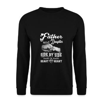 Père et fille, vêtements assortis Fête des pères - Sweat-shirt Unisexe - noir - Devant - Alina (178cm) & Michal (187cm)