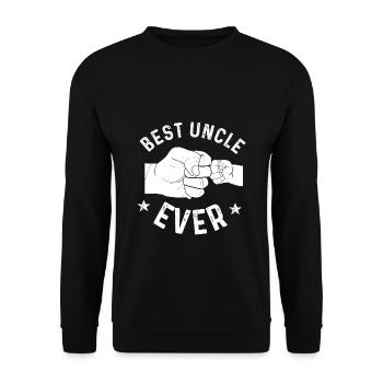 Funny Best Oncle Ever Fist bump - Sweat-shirt Unisexe - noir - Devant - Alina (178cm) & Michal (187cm)