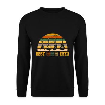 Mens Best Guitar Dad Ever Shirt Music Guitar Chord - Unisex Sweatshirt - black - Front - Alina (178cm) & Michal (187cm)