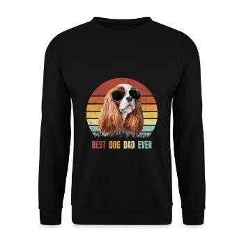 Mens meilleur chien papa jamais cavalier king charles - Sweat-shirt Unisexe - noir - Devant - Alina (178cm) & Michal (187cm)