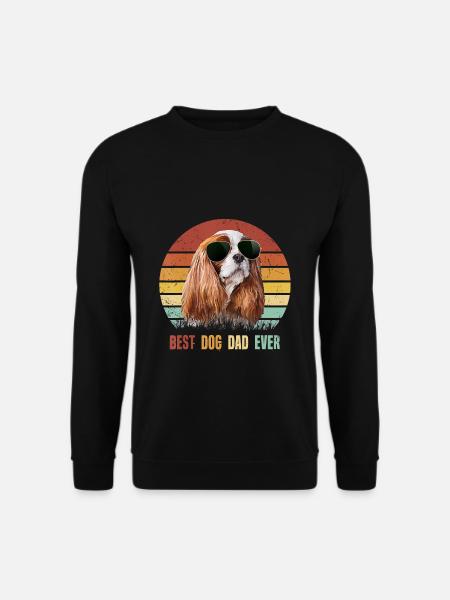 Mens bester Hundevater aller Zeiten Cavalier King Charles - Unisex Pullover - Schwarz