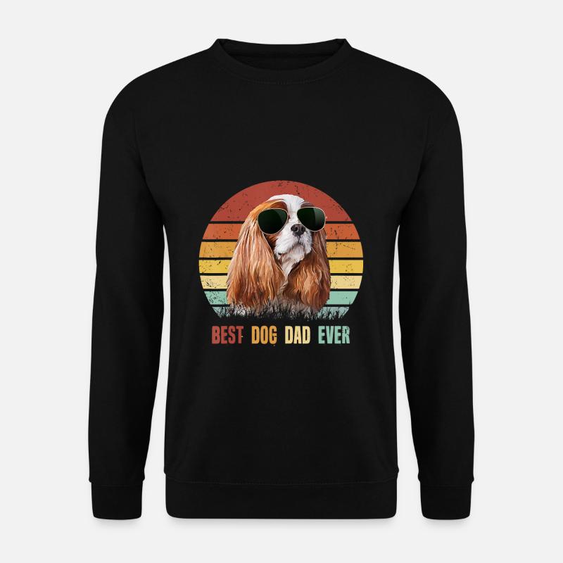 Mens bester Hundevater aller Zeiten Cavalier King Charles - Unisex Pullover - Schwarz