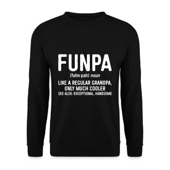 Mens Funpa Definition wie ein normaler Opa - Unisex Pullover - Schwarz - Vorne - Alina (178cm) & Michal (187cm)