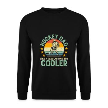Mens Hockey Dad wie ein normaler Dad, aber cooler - Unisex Pullover - Schwarz - Vorne - Alina (178cm) & Michal (187cm)