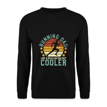 Mens Running Dad Funny Marathon Runner Father - Unisex Sweatshirt - black - Front - Alina (178cm) & Michal (187cm)